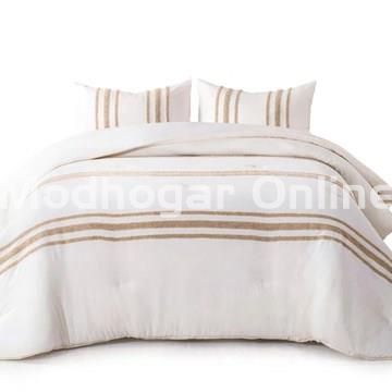 Colcha bordada Solange – Natural - Imagen 1