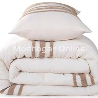 Colcha bordada Solange – Natural - Imagen 2