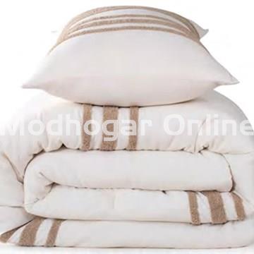 Colcha bordada Solange – Natural - Imagen 2